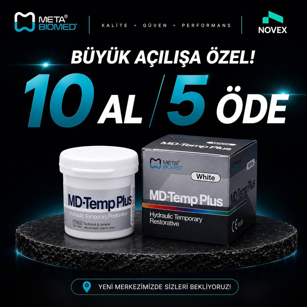 Meta Biomed MD Temp Plus Geçici Dolgu Materyali (10'lu Paket)