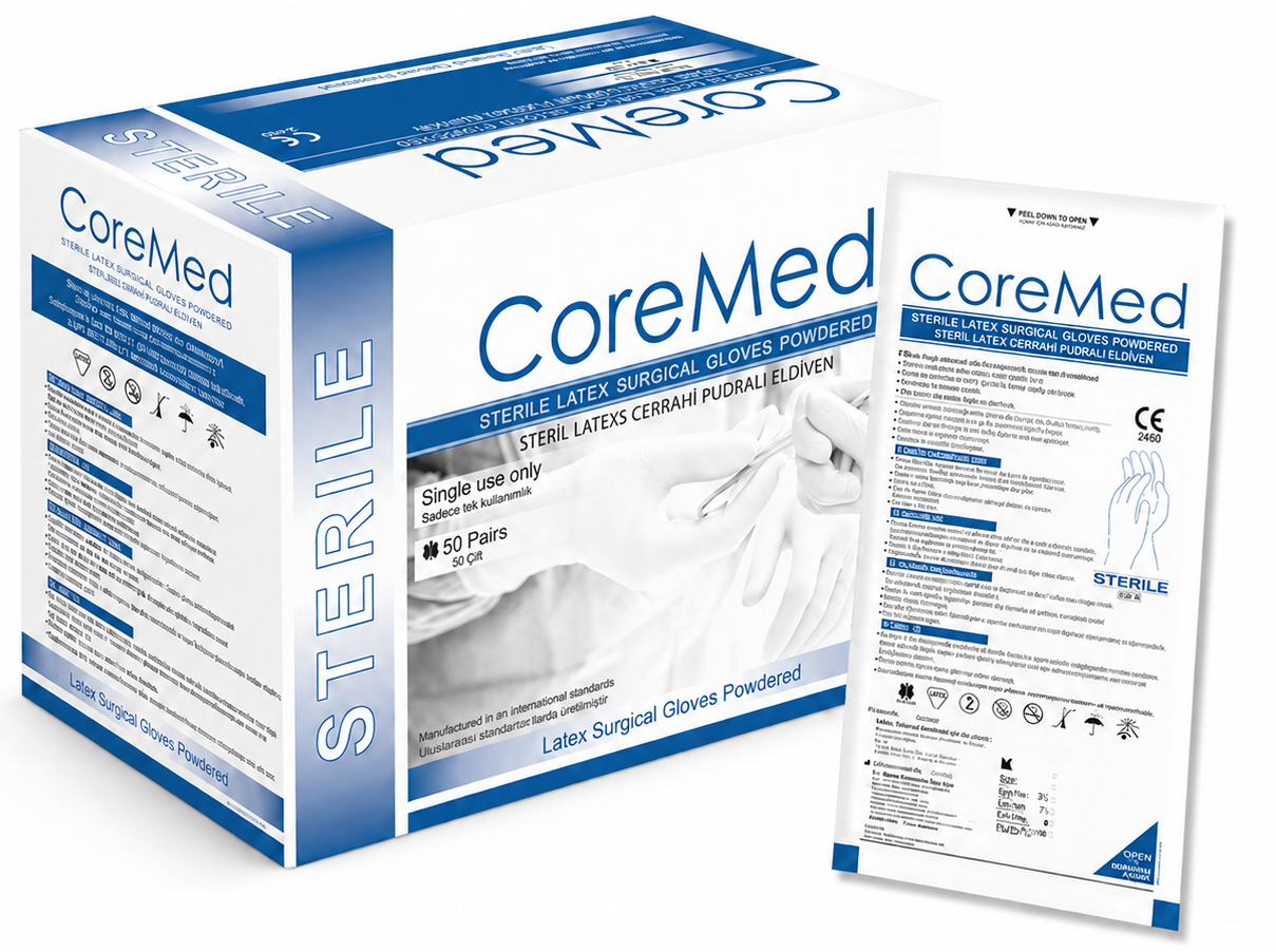 CoreMed Pudralı Cerrahi Eldiven