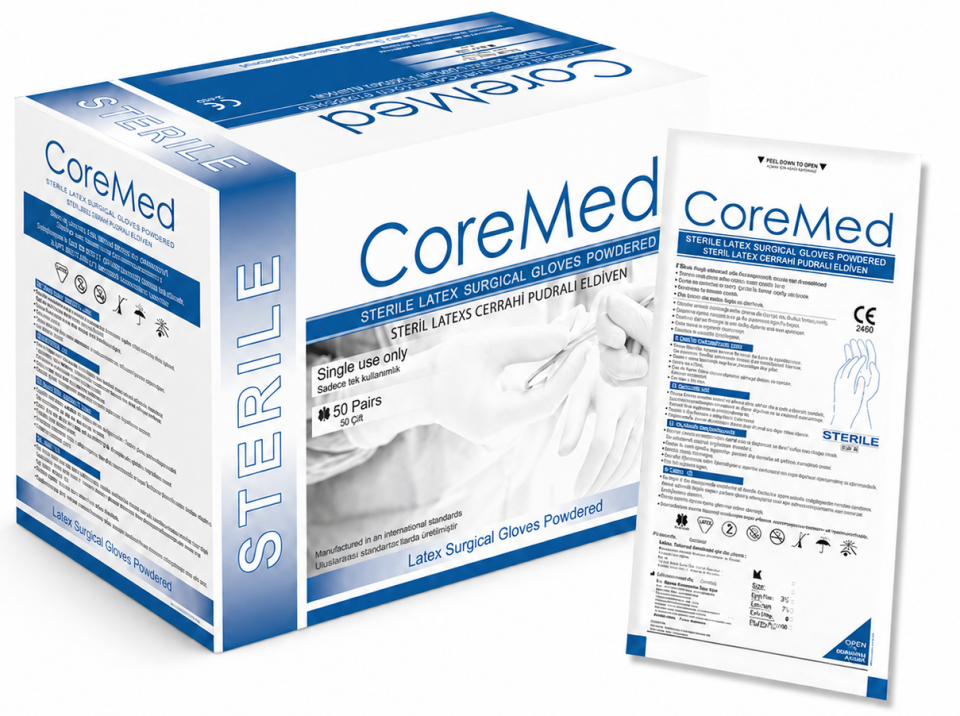 CoreMed Pudralı Cerrahi Eldiven