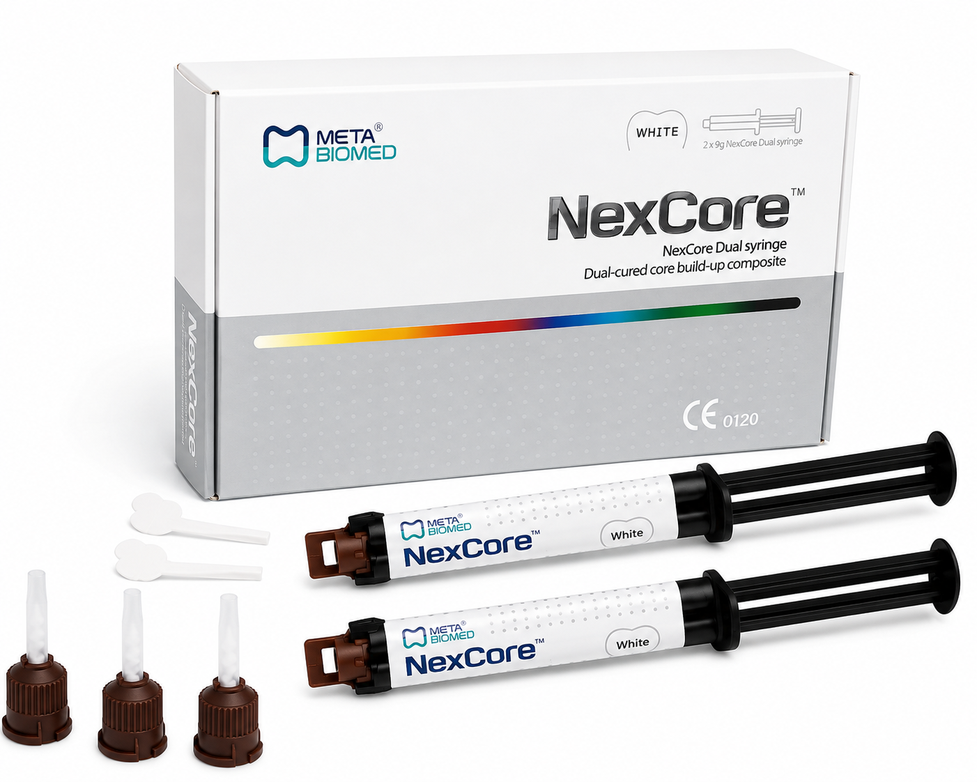 Meta Biomed Nexcore Dual-Cure Build-Up Kompozit Rezin White