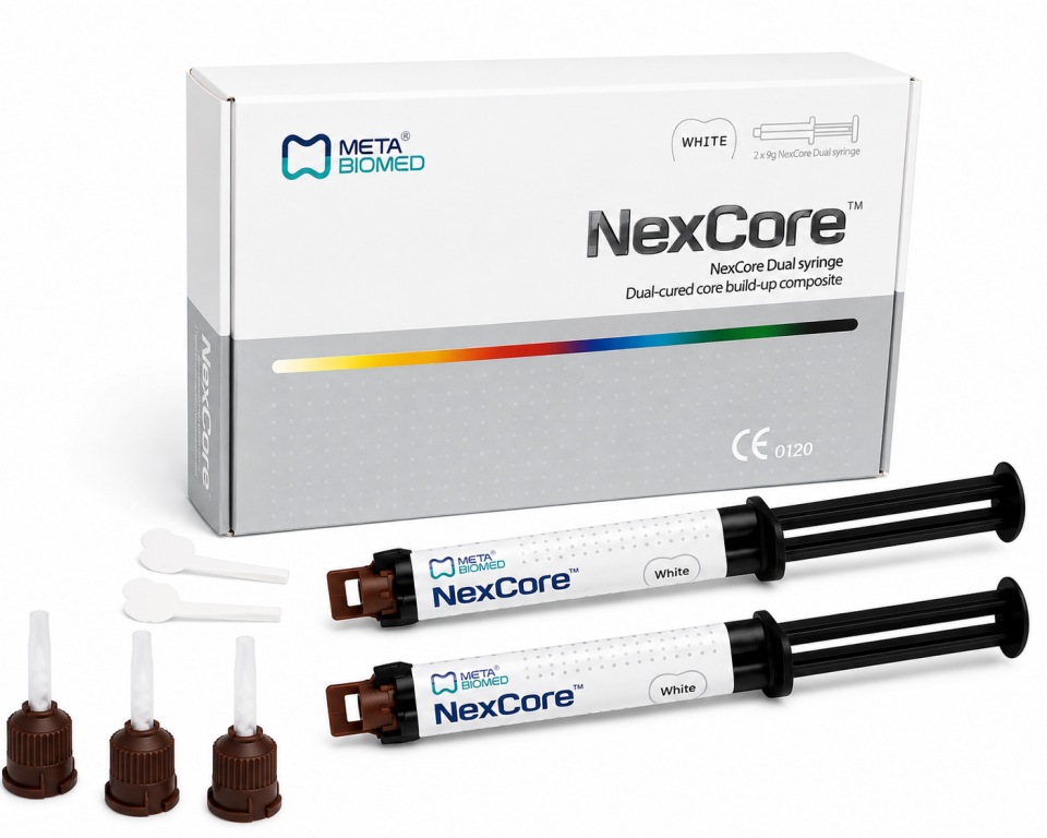 Meta Biomed Nexcore Dual-Cure Kompozit Rezin Siman White