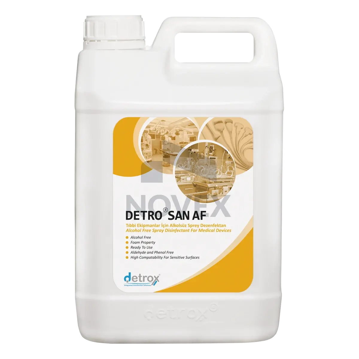 Detrox Detrosan AF – Alkolsüz Yüzey Dezenfektanı 5L